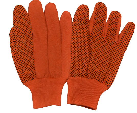 Drill OrangeBlack PVC Dots Gloves